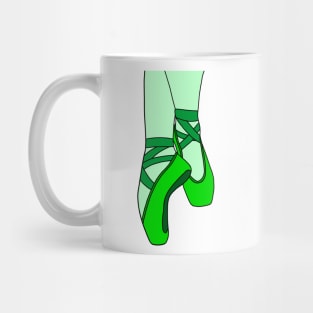 Green pointe shoes Mug